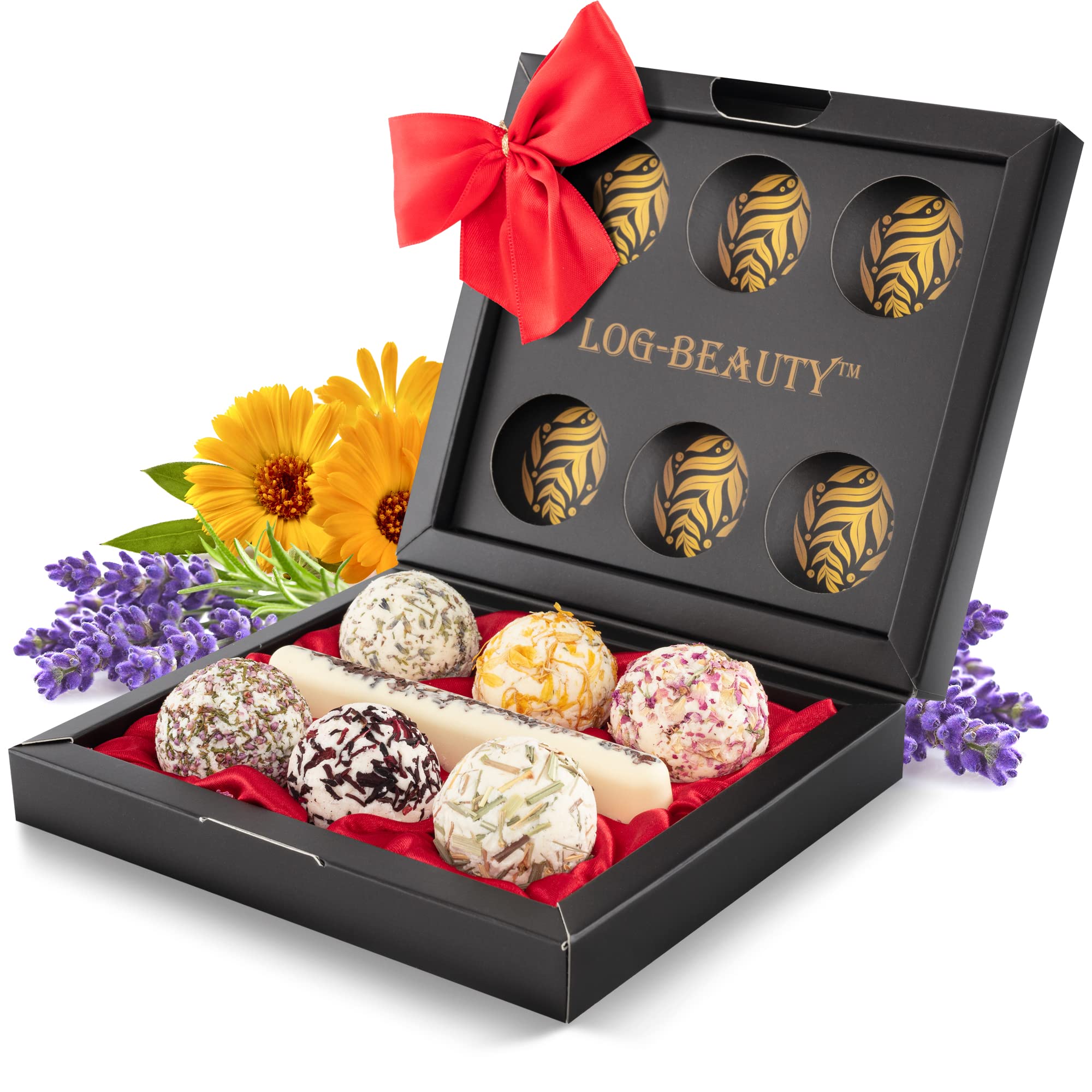 Organic Bath Bombs Gift Set – Vegan Vitamin C Wellness Kit