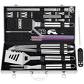 ROMANTICIST 26pc Stainless Steel Grill Tool Set with Aluminum Case