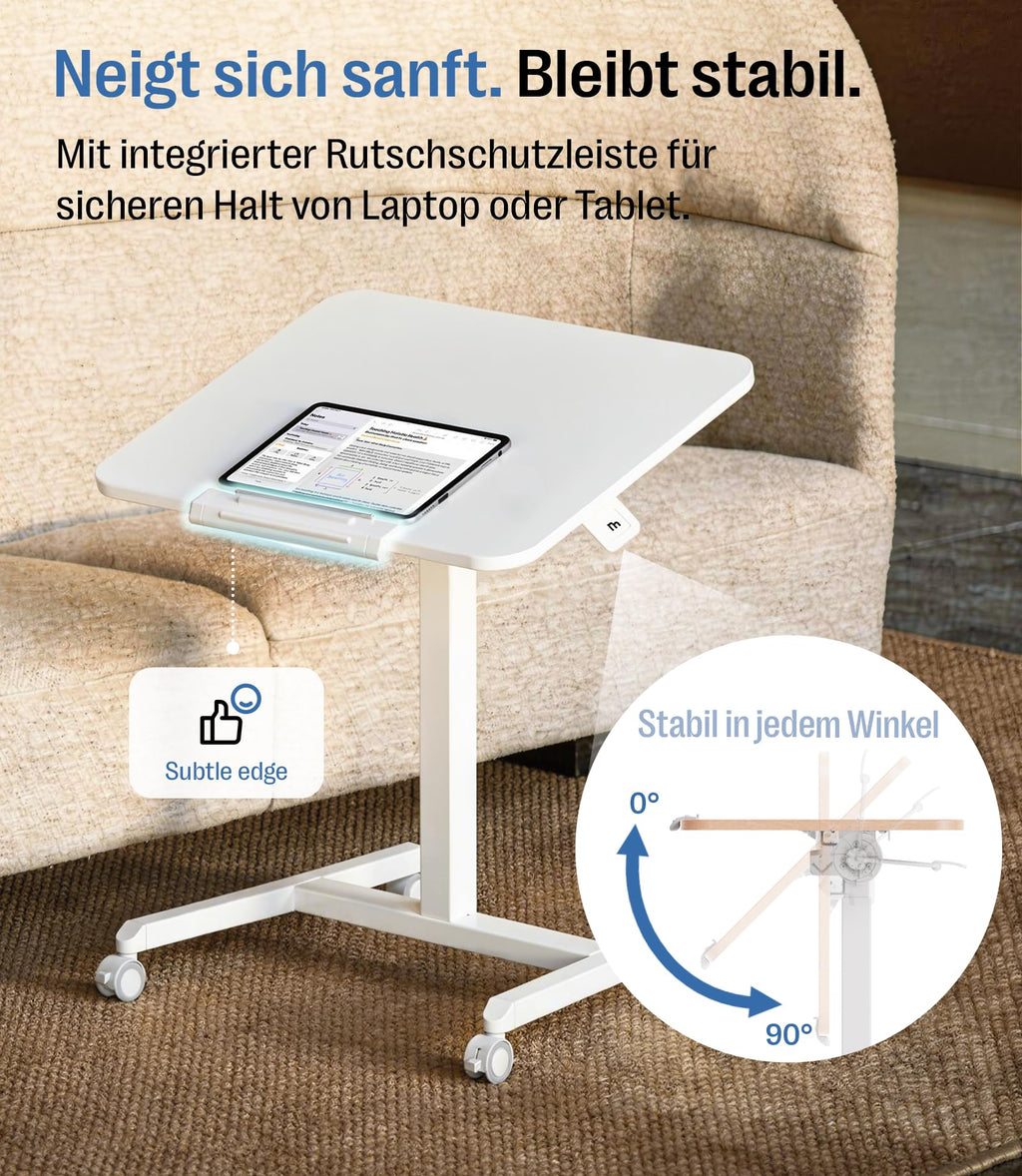 MAIDeSITe Fit Pro Over Bed Table with Wheels, Height Adjustable Desk - image 3