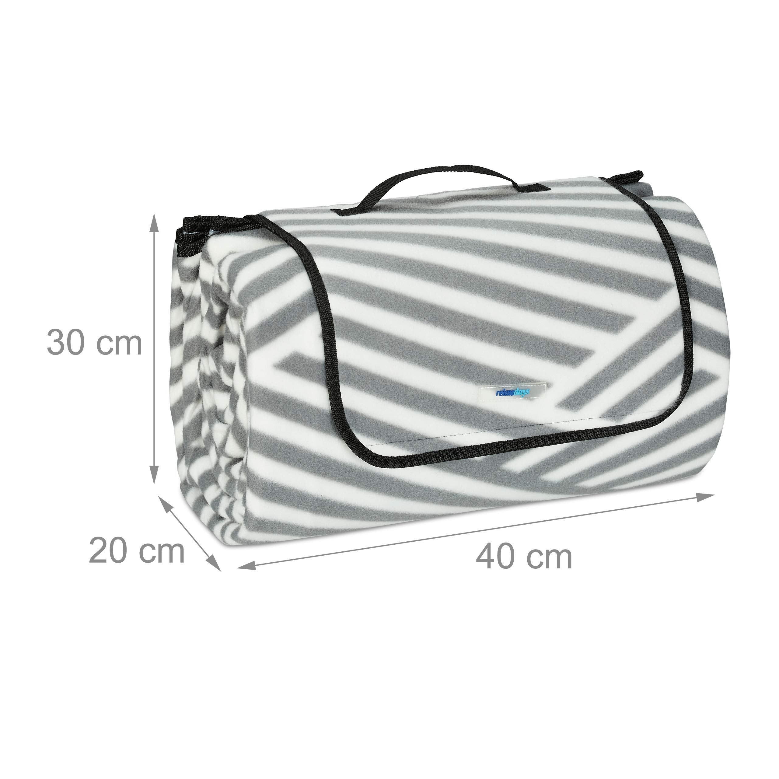 Relaxdays XXL Picnic Blanket | 200x300cm Insulated Fleece Outdoor Mat