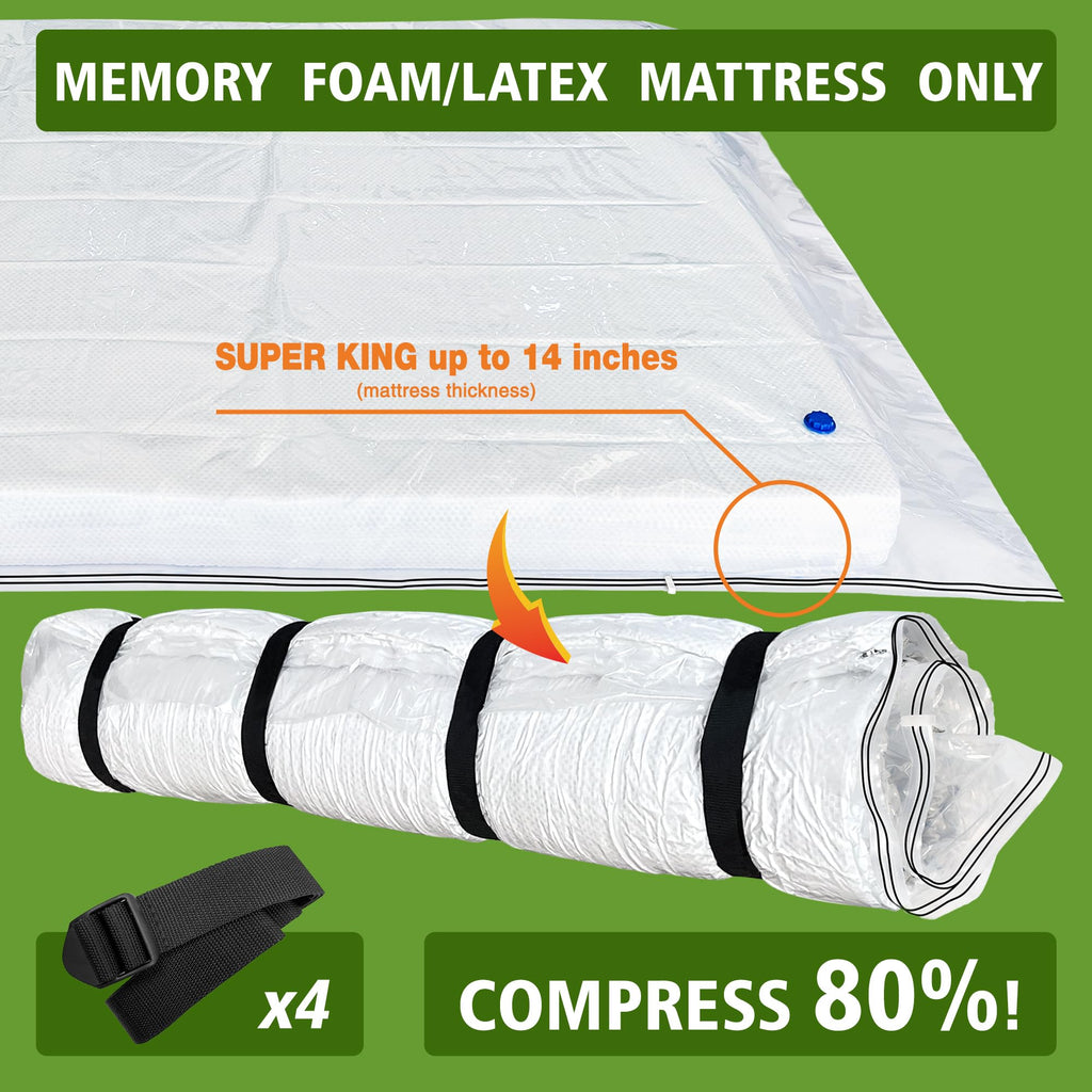 Jolof Store Mattress Vacuum Bag for Moving & Storage | Super King Size