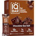 IQBAR Plant Protein Bars – Chocolate Sea Salt – 12 Count Keto Snacks