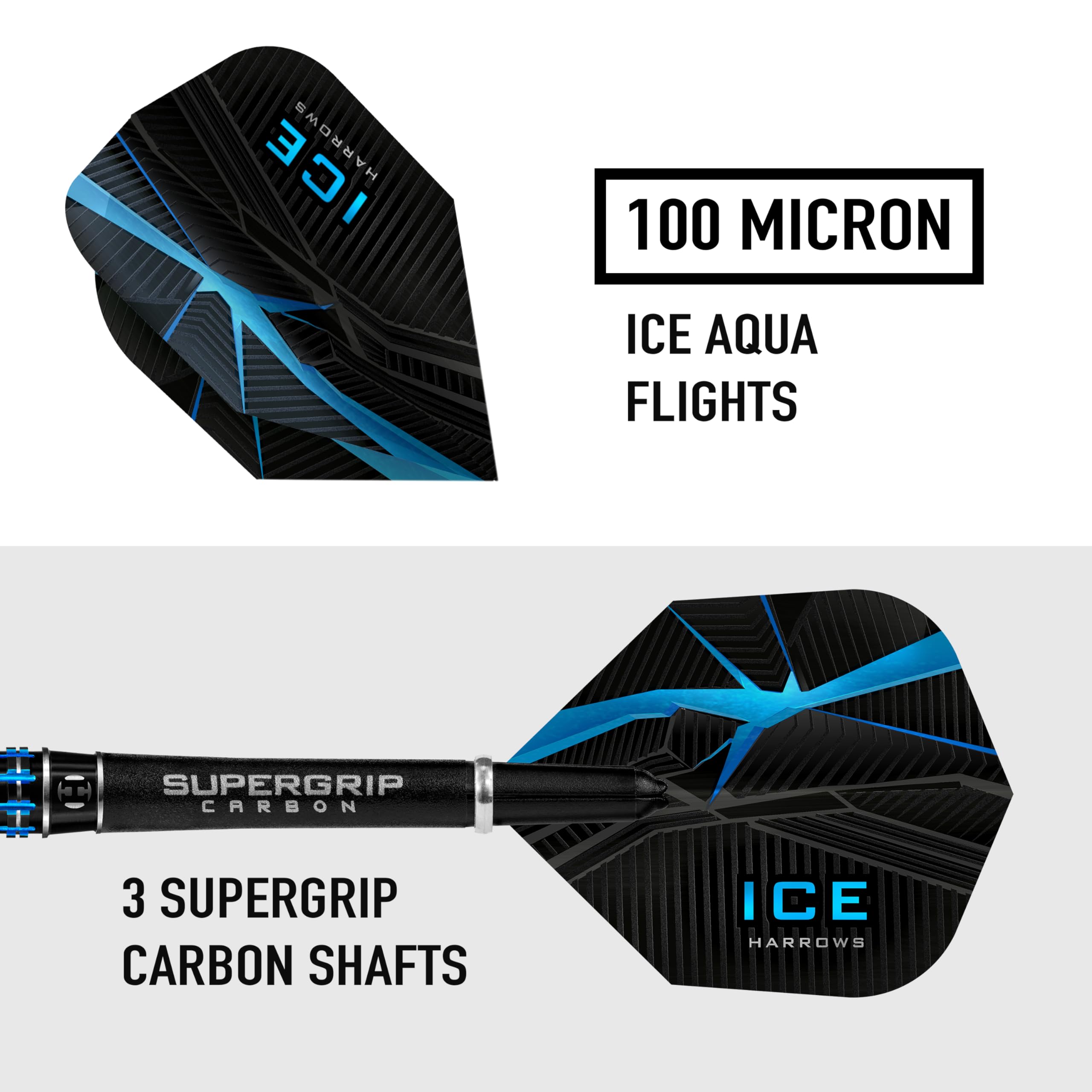 Harrows Ice Recut 90% Tungsten Steel Tip Darts Set | 21g - 24g