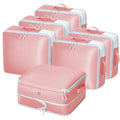 DIMJ 6 Pack Self Compression Storage Bags | Foldable Nylon Organisers