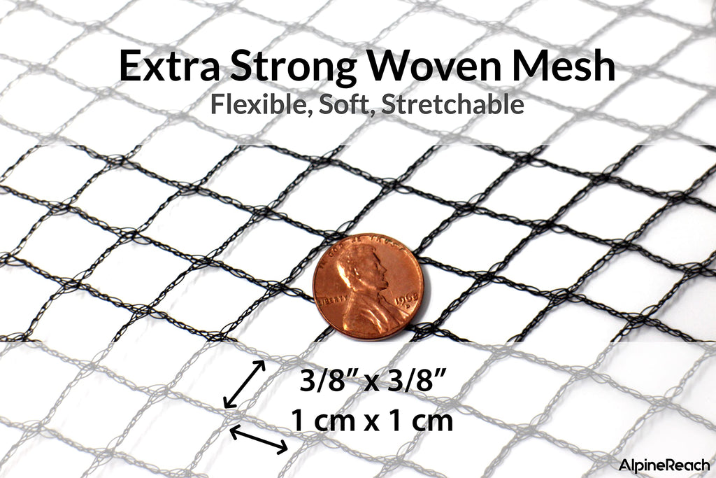 AlpineReach Koi Pond Netting Kit - 12m x 12m Heavy Duty Woven Fine Mesh