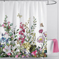 LIVETTY Floral Fabric Shower Curtain | Waterproof & Quick-Dry | 72 x 72 in