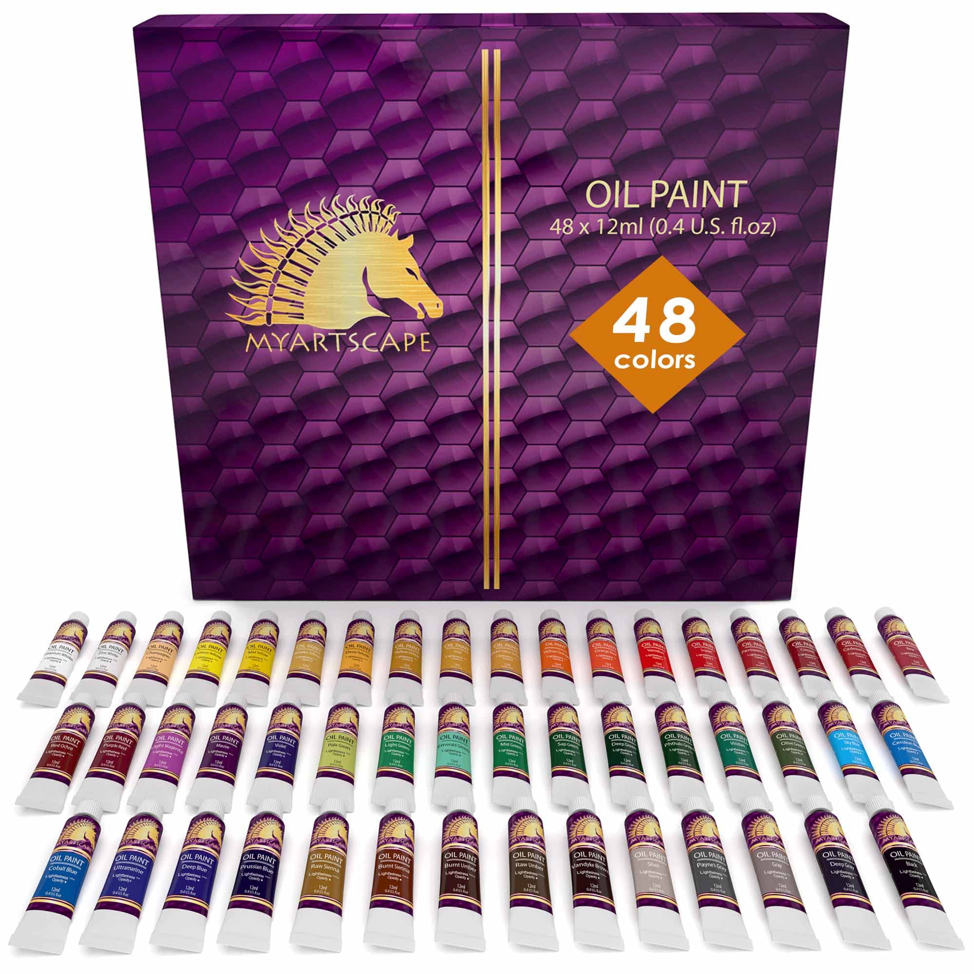 Myartscape Oil Paint Set - 48 Professional Artist Grade 21ml Tubes