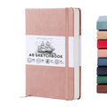 Beechmore Books A5 Sketchbook - 160gsm Vegan Leather Hardcover Art Journal