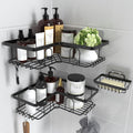 Malajess Corner Shower Caddy 3-Pack | Rustproof Adhesive Bathroom Shelf