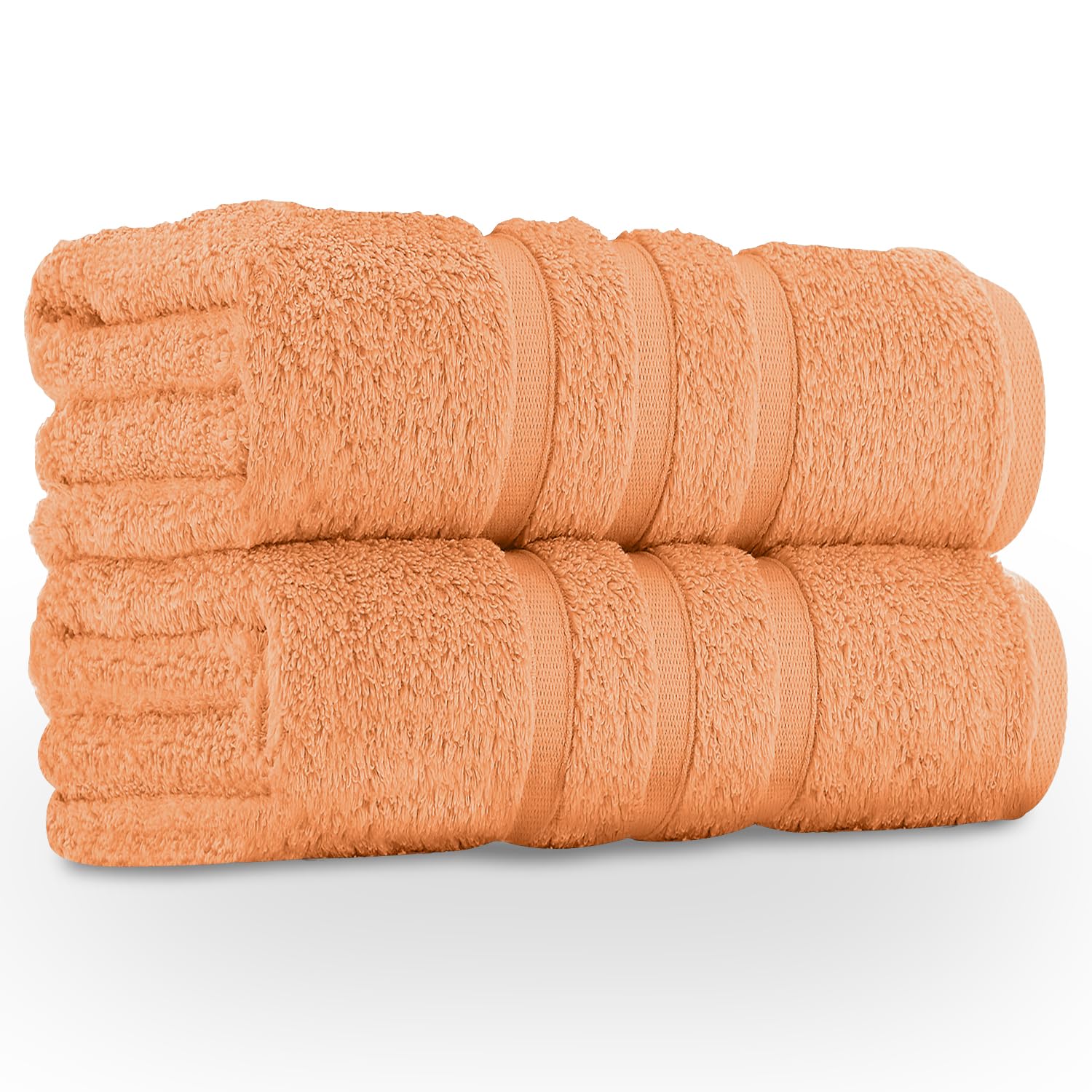 GC Gaveno Cavailia 100% Egyptian Cotton Jumbo Bath Sheets, 2 Pack – Peach