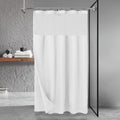 N&Y HOME Waffle Stall Shower Curtain with Snap-in Liner & Hooks – 54x78