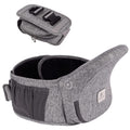 Bebamour 3-in-1 Baby Carrier with Hip Seat and Waist Extender – Grey