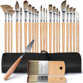 Jolof Store 26pc Professional Paint Brush Set for Acrylic and Oil
