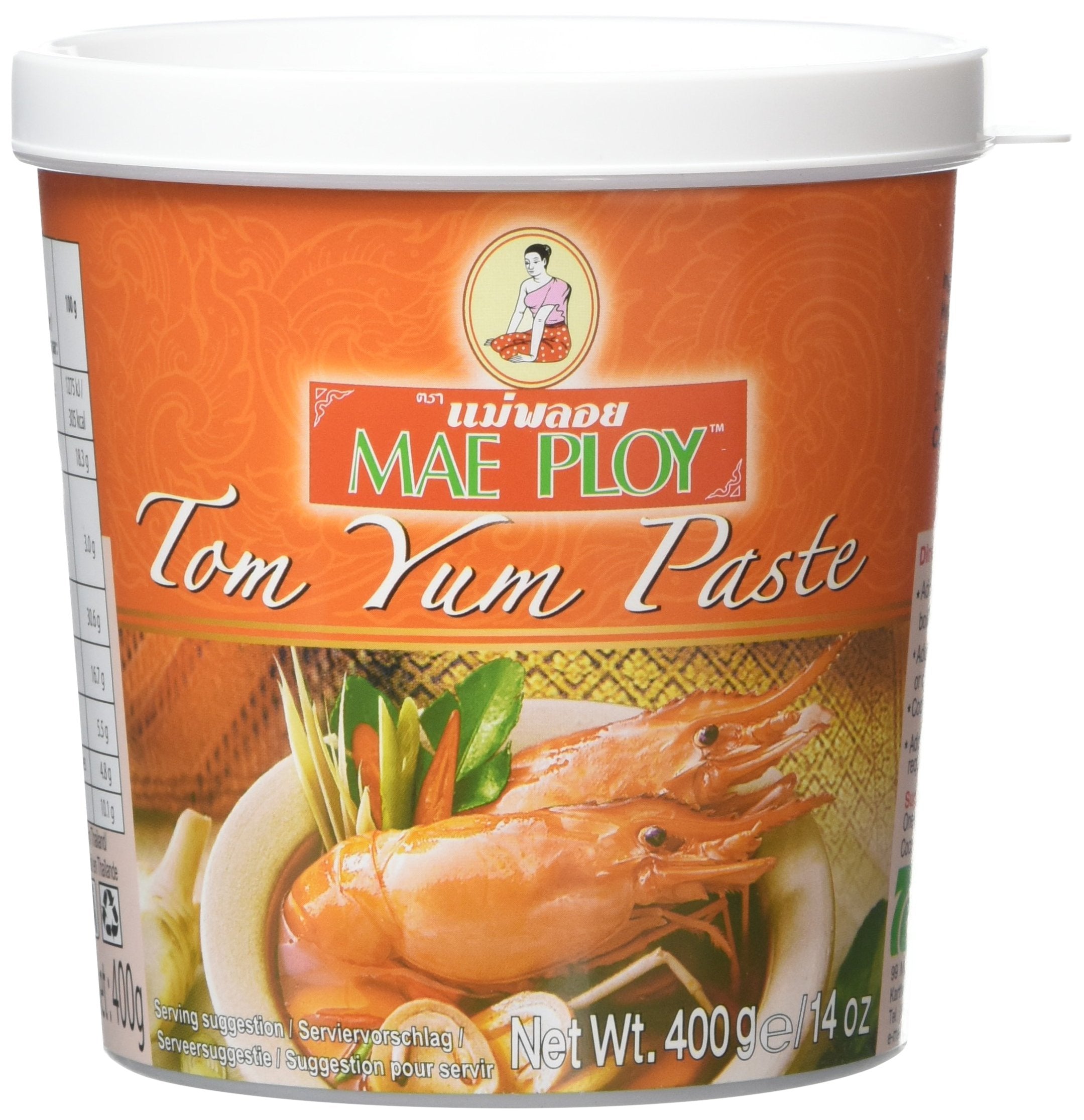 Mae Ploy Tom Yum Paste - Authentic Thai Spicy Soup Base - 400g (Pack of 4)
