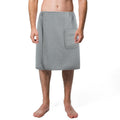 Polyte Quick Dry Microfiber Waffle Bath Towel Body Wrap for Men – Gray