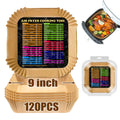Jolof Store 9 Inch Square Air Fryer Disposable Paper Liners - 120PCS