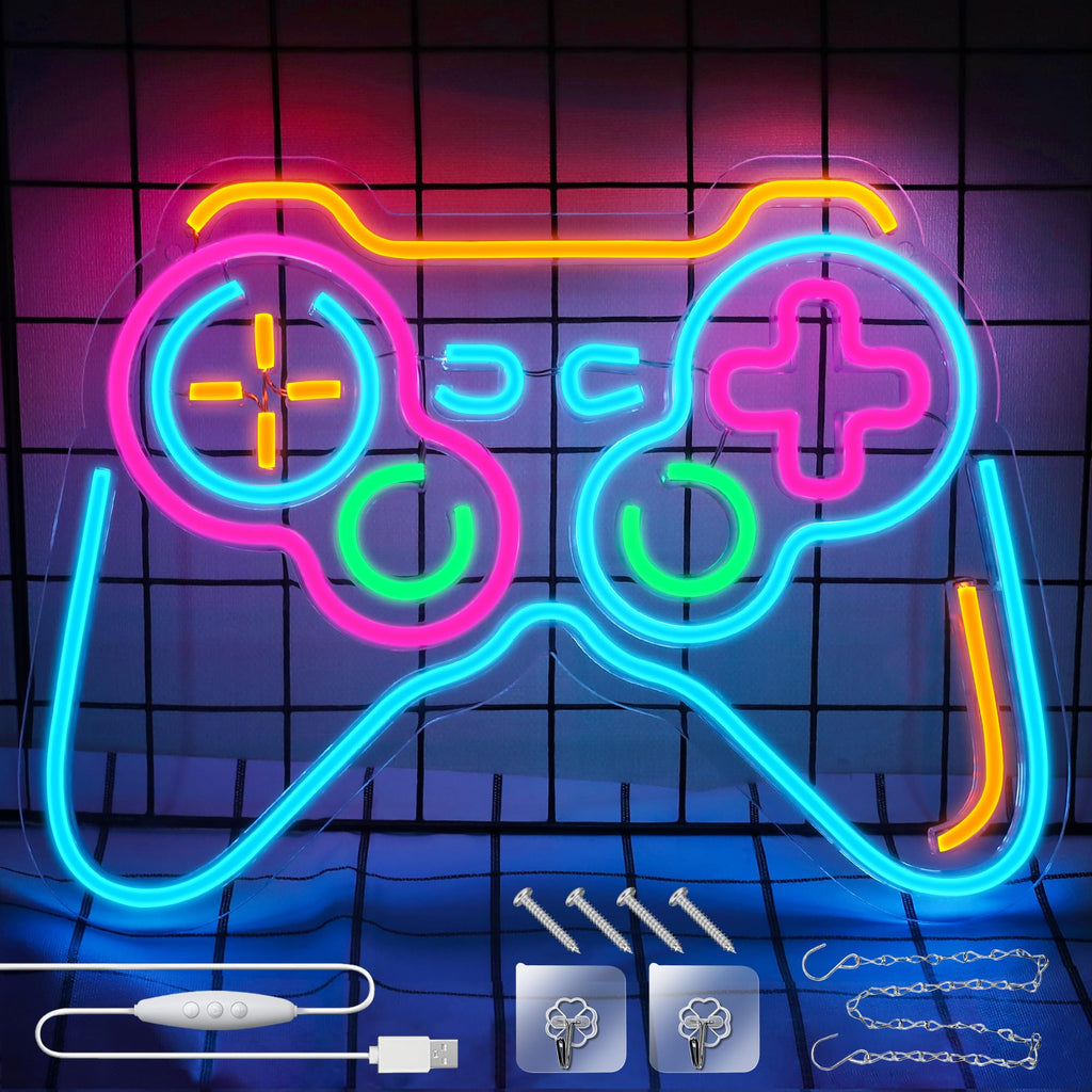 Eufrozy Gaming Neon Sign | Dimmable LED Wall Decor for Gamers & Bedrooms