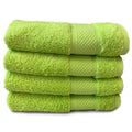 Sue Rossi Organic Turkish Cotton Guest Towels - 600gsm Set of 4, Lime Green