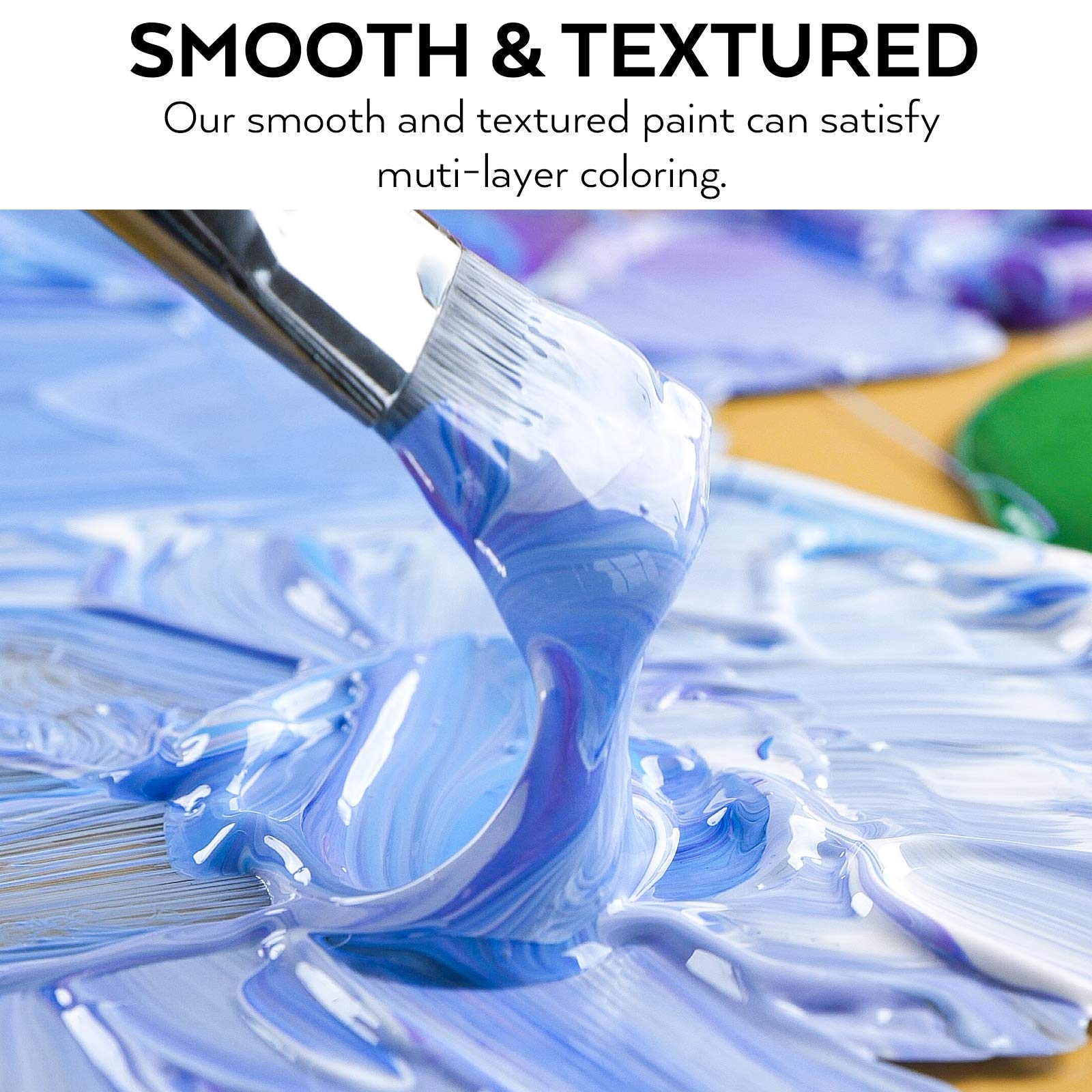 Nicpro 14 Color Bulk Acrylic Paint Set | 500ml Non-Toxic Art Supplies