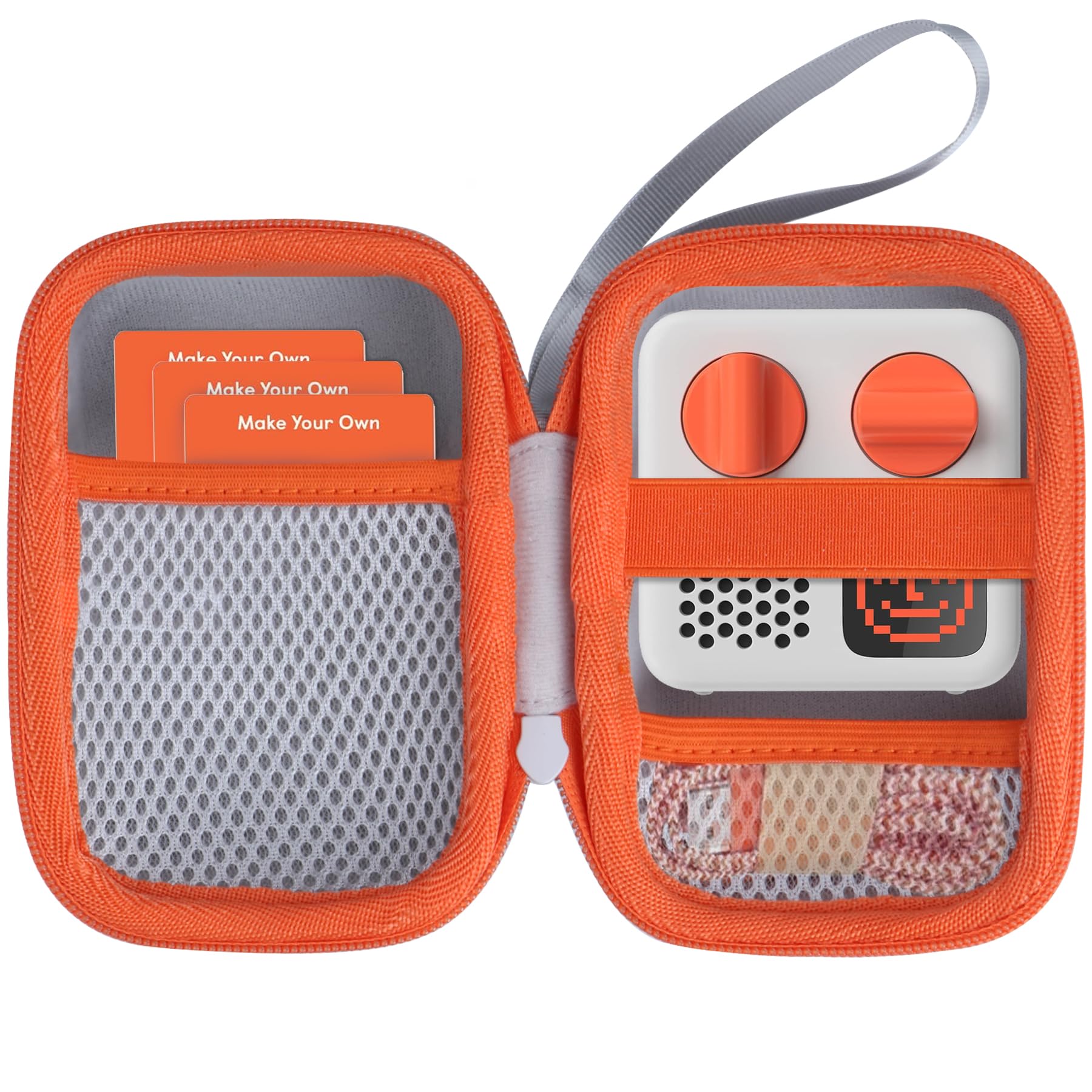 Lebakort Hard Case for Yoto Mini Kids Audio Player - Off White & Orange