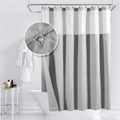 Barossa Design Waffle Weave Shower Curtain with Snap-in Fabric Liner