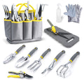 Jardineer 11-Piece Gardening Tools Set with Tote Bag and Kneeling Pad