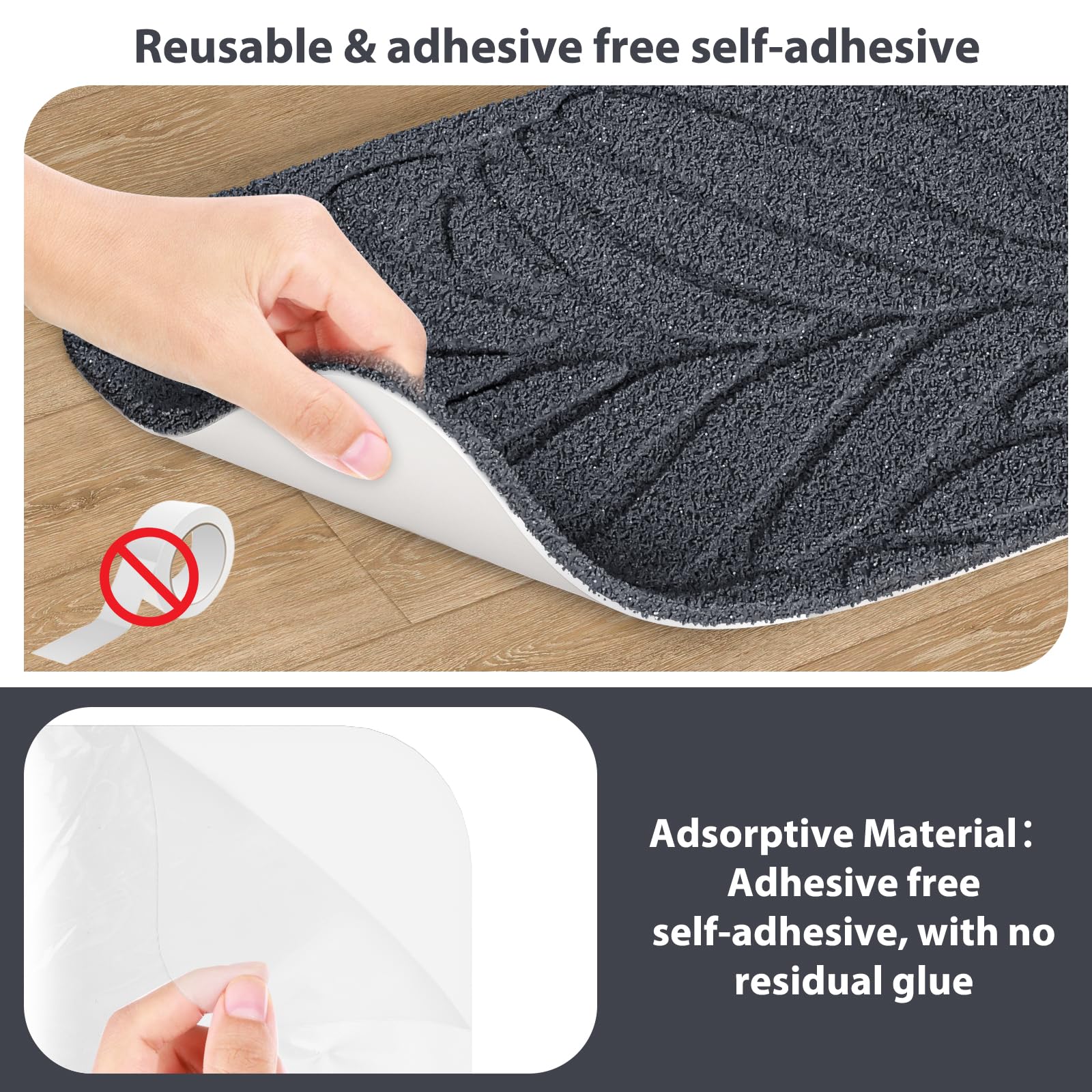 Fixmend Non-Slip Stair Treads – 15-Pack Washable Carpet Runners, Grey