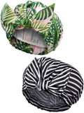 Jolof Store Waterproof Shower Caps - 2 Pack Reusable Nylon Turban for Women