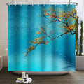 Shower Curtain | Blue Lake & Golden Leaves Polyester