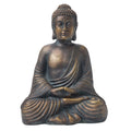 Glitzhome 19" Meditating Buddha Statue | Bronze Finish Garden Decor