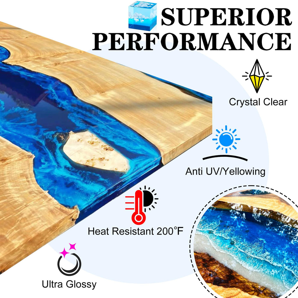 Crystal Clear Epoxy Resin Kit – 2.4L Self-Leveling Art Resin