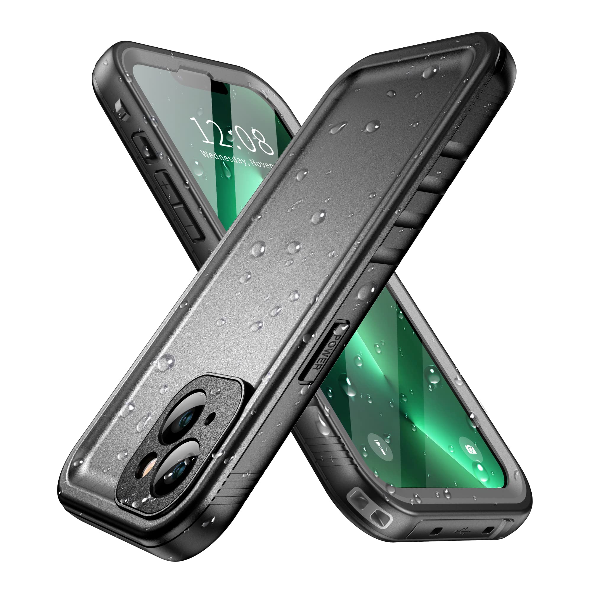 SPORTLINK iPhone 13 Waterproof Case - IP68 Full Body Shockproof Cover