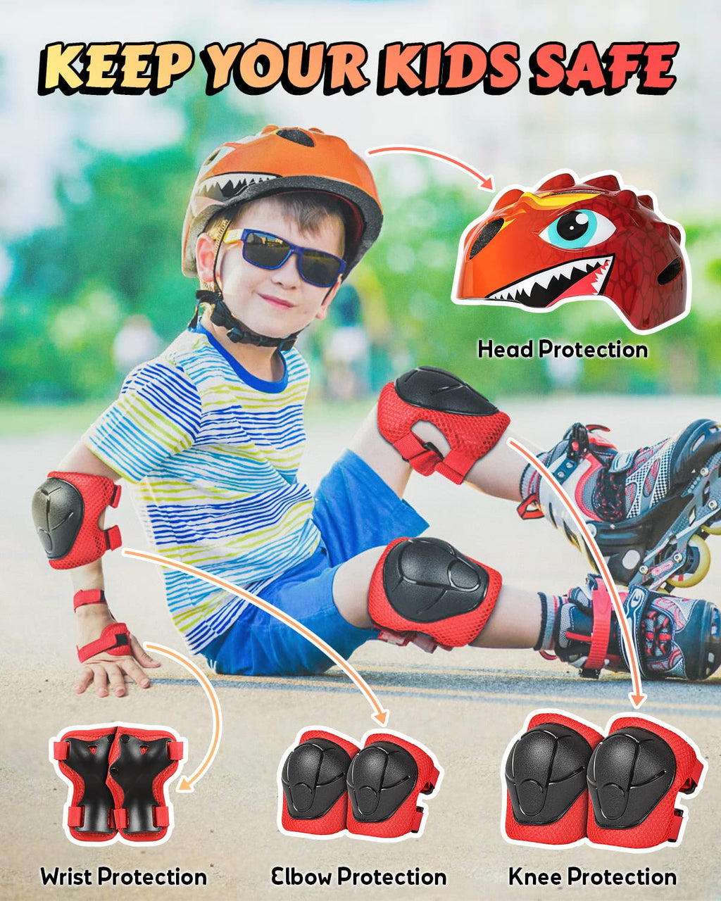 VICTGOAL Kids Bike Helmet | 3D Cartoon Lightweight Safety Gear for Ages 3-8