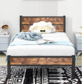 DUMEE Single Bed Frame | 3FT Metal & Wood Bed with Underbed Storage