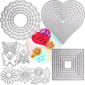 DailyTreasures 32Pcs Metal Cutting Dies Set for Card Making & Scrapbooking
