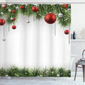 ABAKUHAUS Christmas Shower Curtain | Waterproof Fabric Decor | 94" x 69"