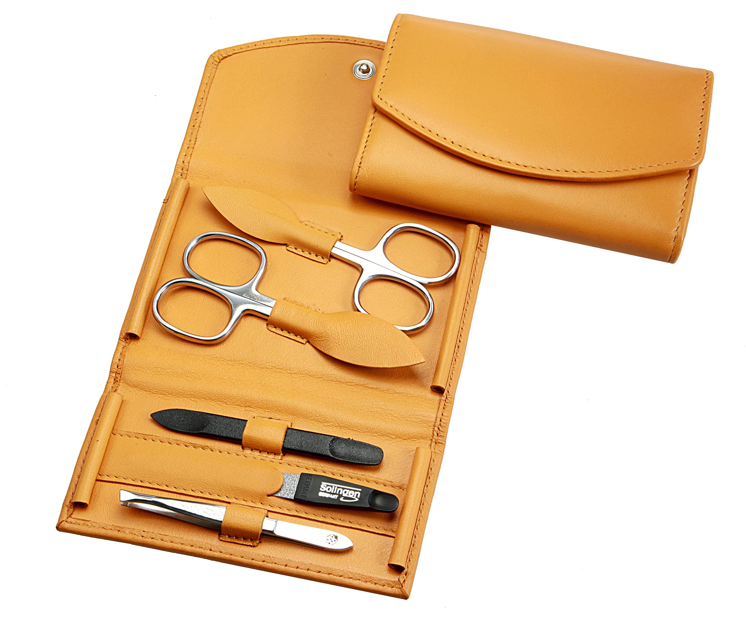 Hans Kniebes Manicure Set – 5-Piece Nappa Leather Nail Care Kit