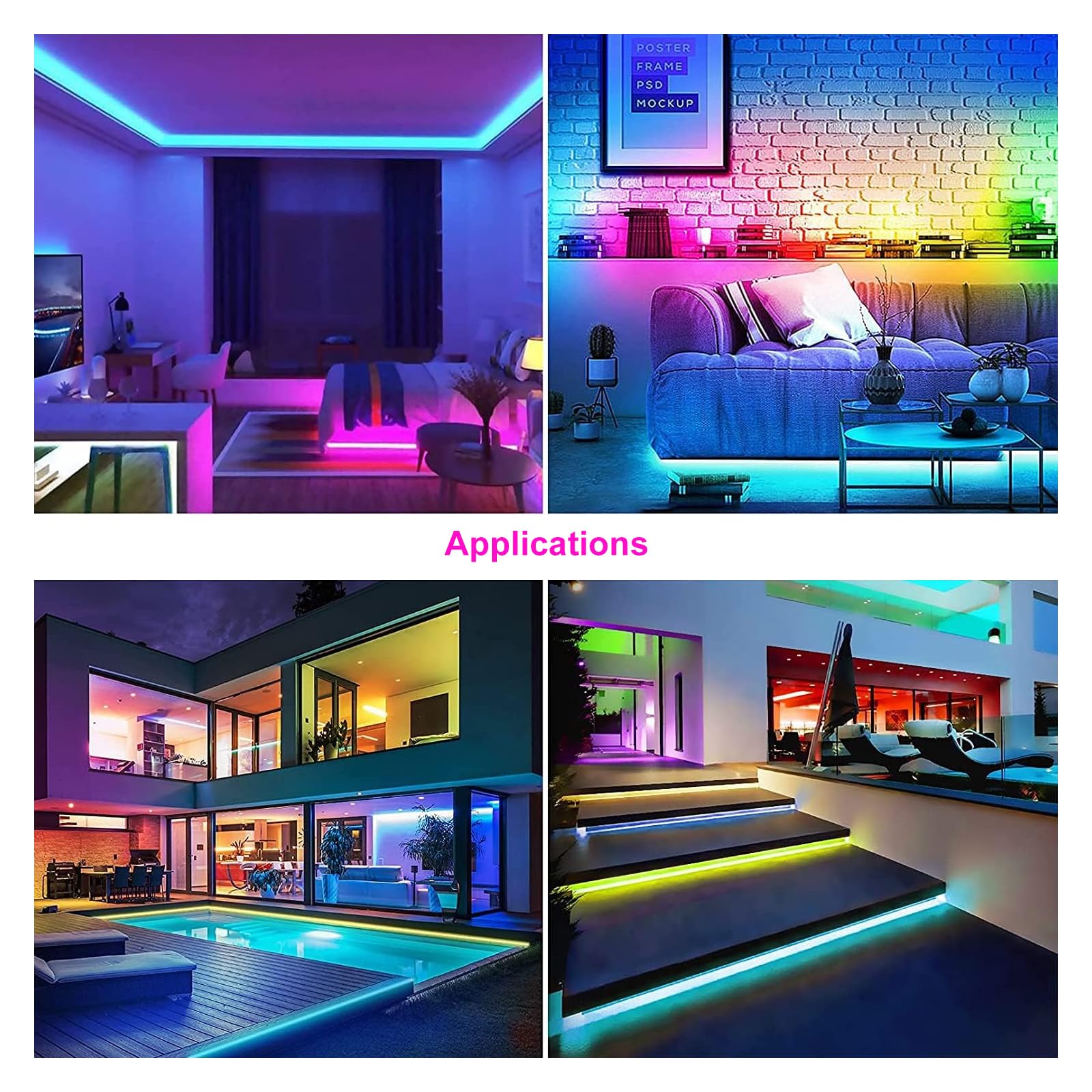 WS2812B Addressable RGB LED Strip | 5M 5V 60LEDs/m IP65 Black