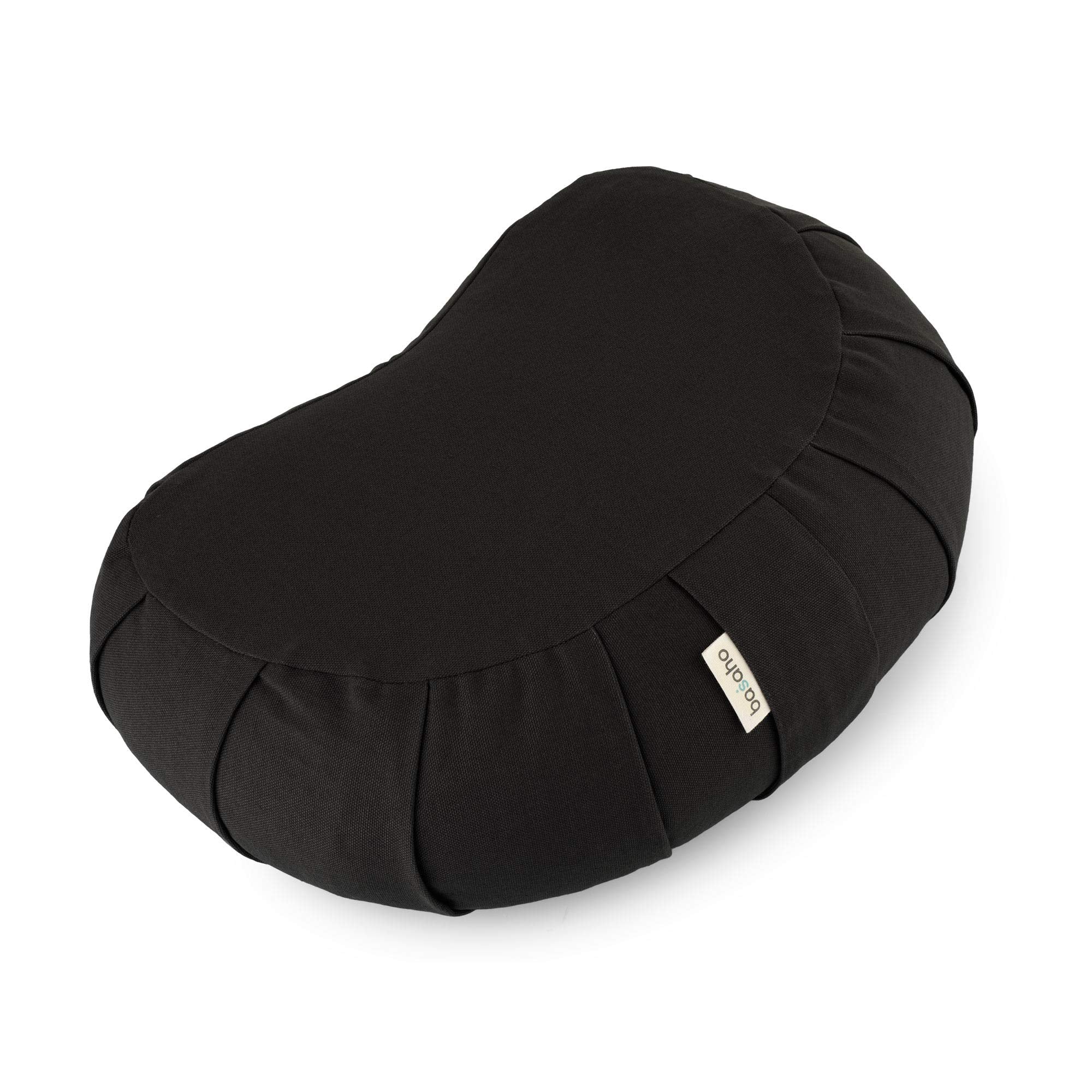 Basaho Crescent Zafu Meditation Cushion | Organic Cotton & Buckwheat Hulls