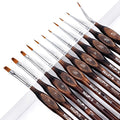 Nicpro 11PCS Miniature Paint Brushes | Detail Set for Models & Acrylics