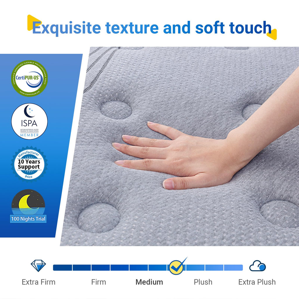Avenco Bed Mattress Conventional, Foam, Super King - image 4