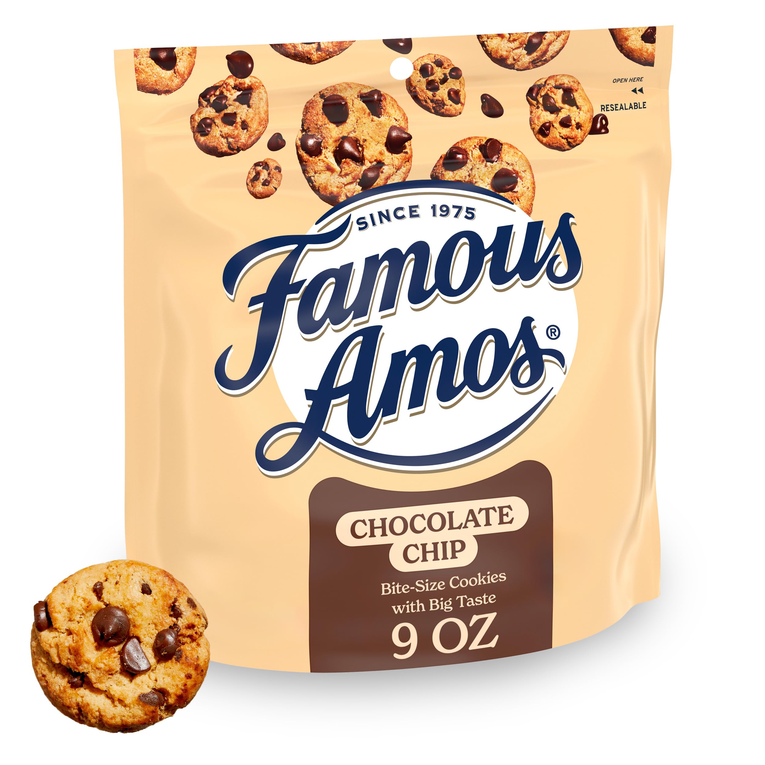 Famous Amos Classic Chocolate Chip Cookies – Belgian Chocolate 9oz Bag