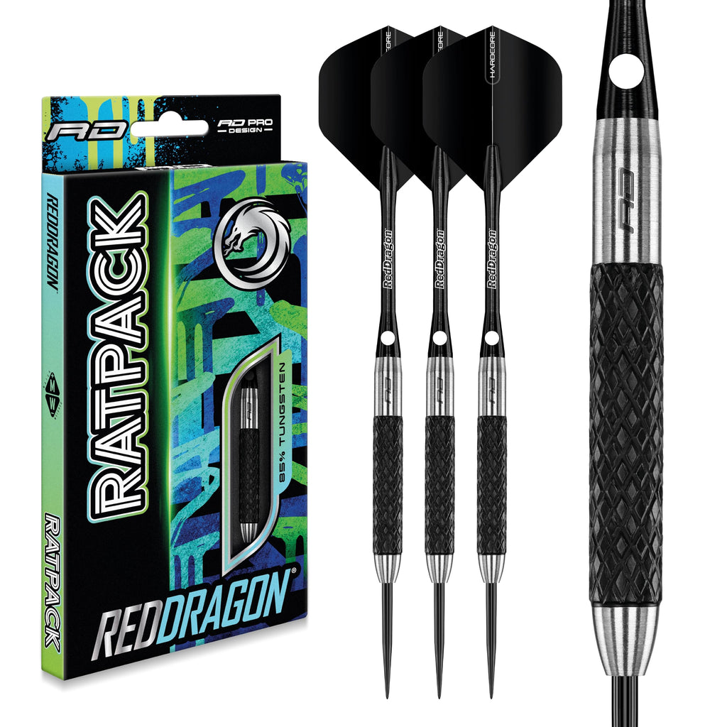 Red Dragon Rat 1 Tungsten Darts Set – 28g Professional Knurl Grip