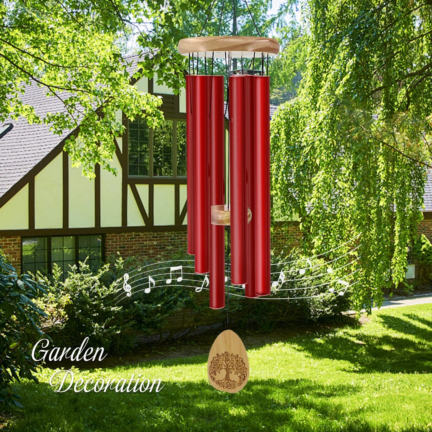 Astarin 30 Inch Memorial Wind Chimes – Deep Tone Tree of Life Sympathy Gift