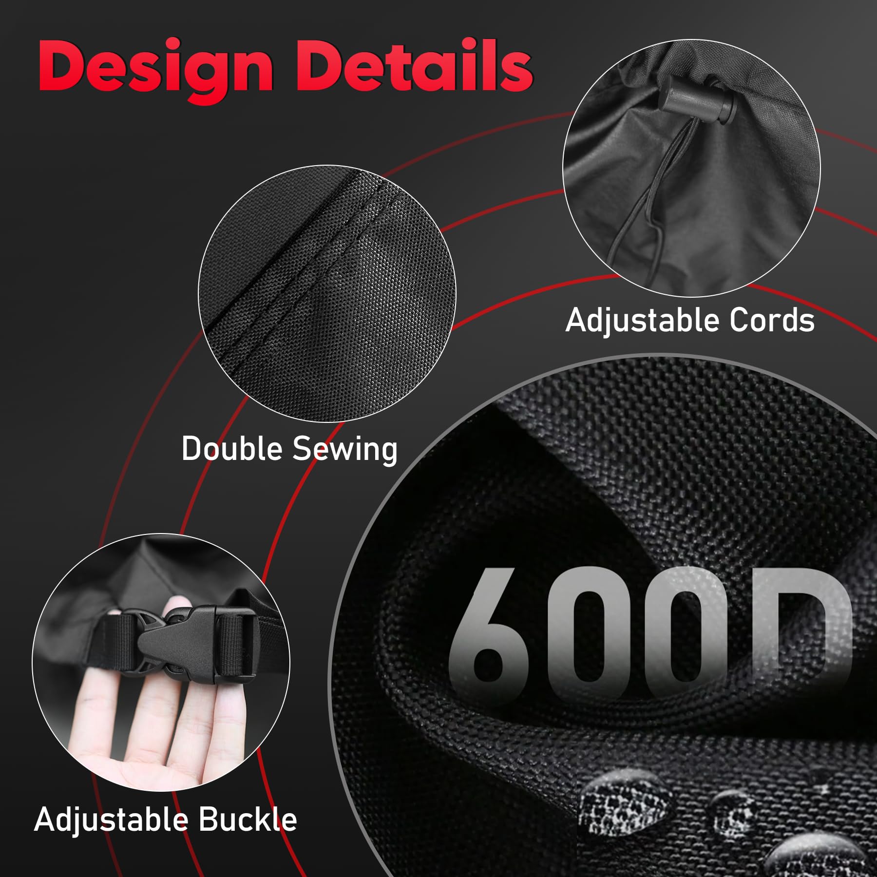 Zettum 2-Pack Waterproof Stacking Garden Chair Covers | 600D Heavy Duty