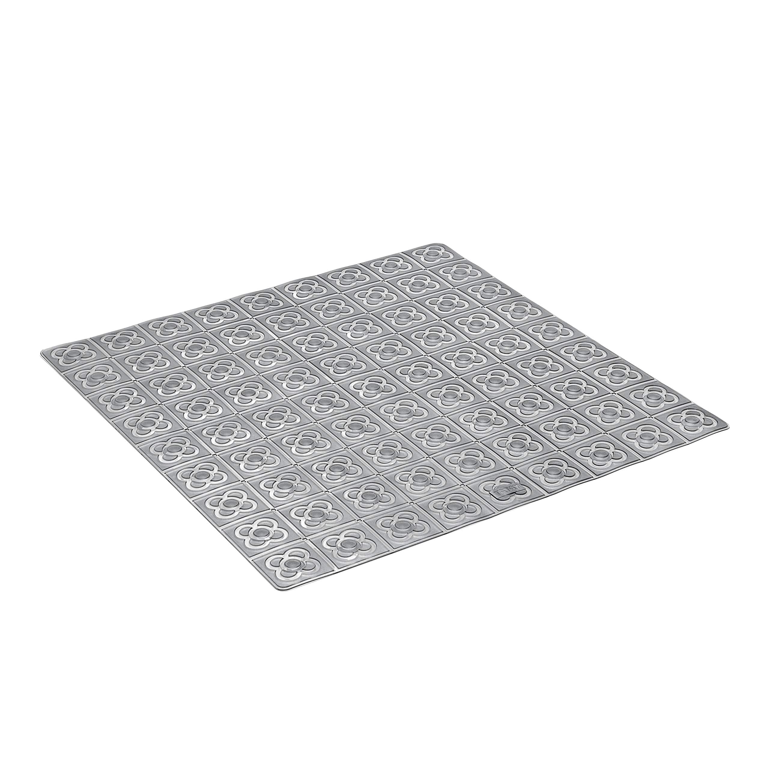 TATAY Alfombra de Baño Antideslizante Barcelona – PVC Gris 54x54 cm
