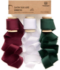 Vitalizart Silky Satin Ribbon - 1" x 15 Yard Frayed Edge for Weddings