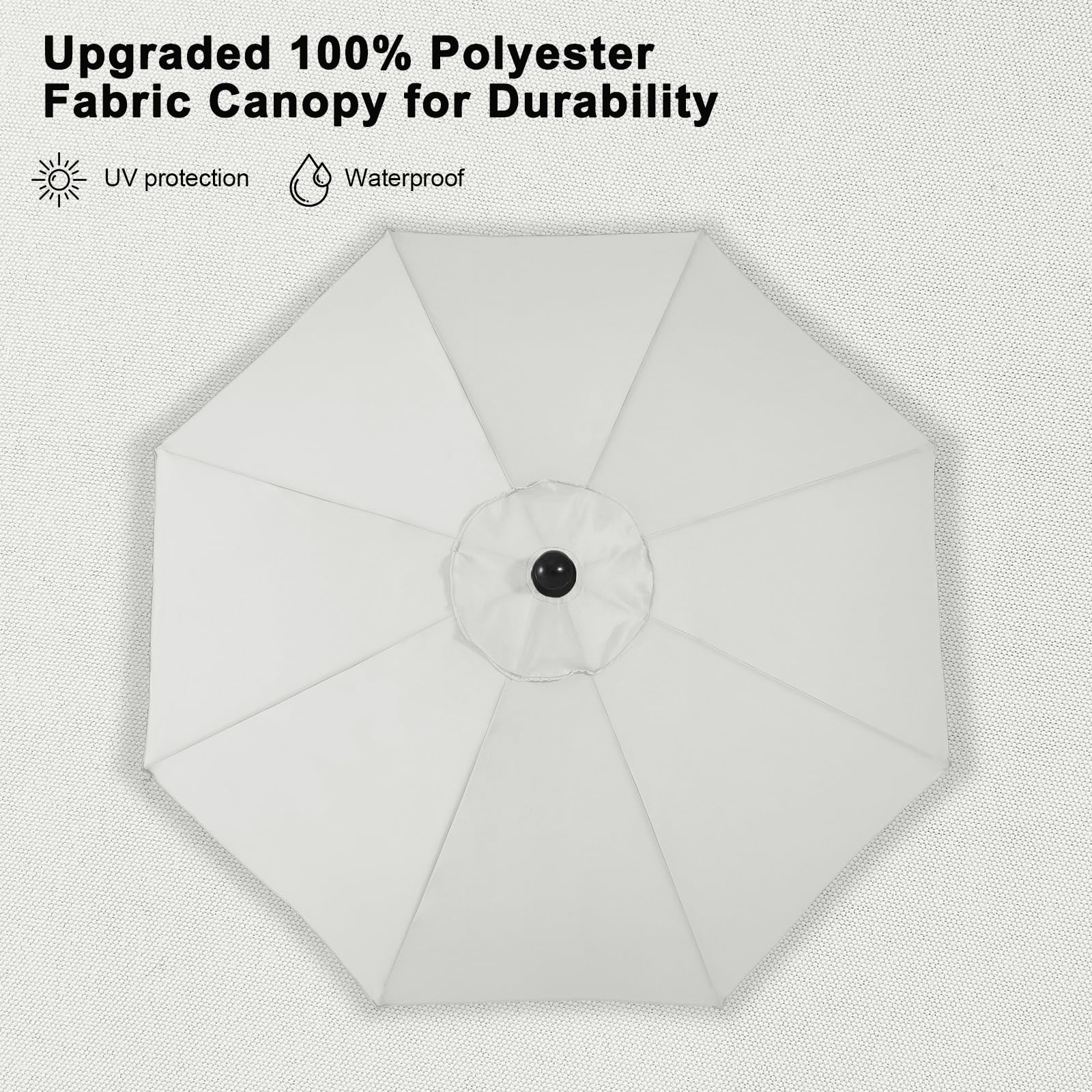 ABCCANOPY 2.3M Patio Market Umbrella | Tilt Aluminum Frame, 8 Ribs