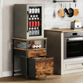 Herture Mini Fridge Stand, Small Refrigerator Stand with 3 Storage - image 1