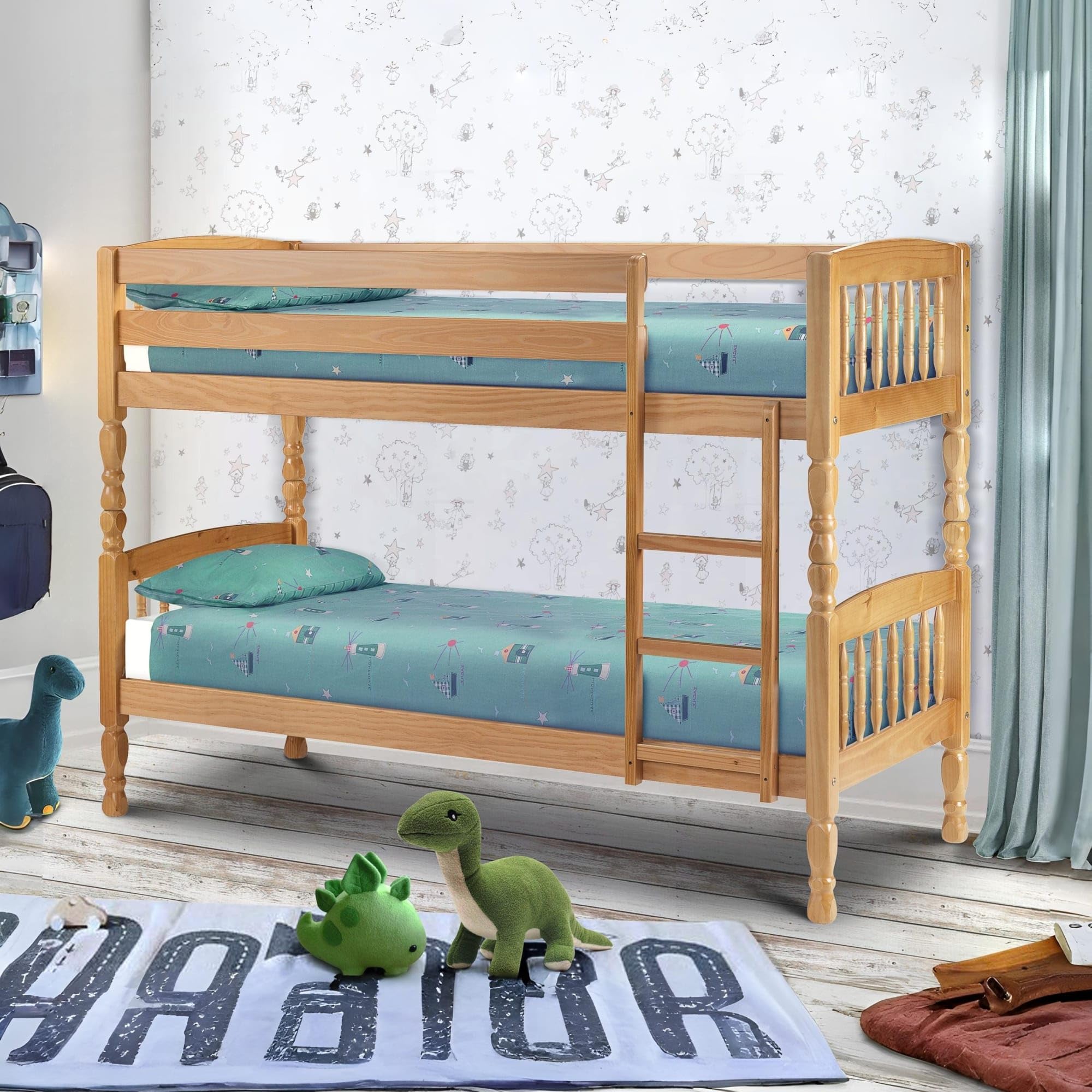 Julian Bowen Lincoln Bunk Bed | Solid Pine Convertible Single Bed